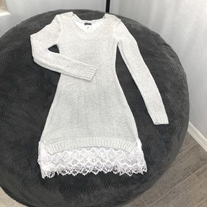 Venus Lace Hem Sweater dress